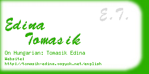 edina tomasik business card